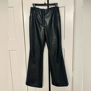 Curve love vegan leather slim flare pant